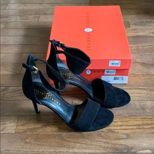 Ivanka Trump Gelana black suede heels - size 9